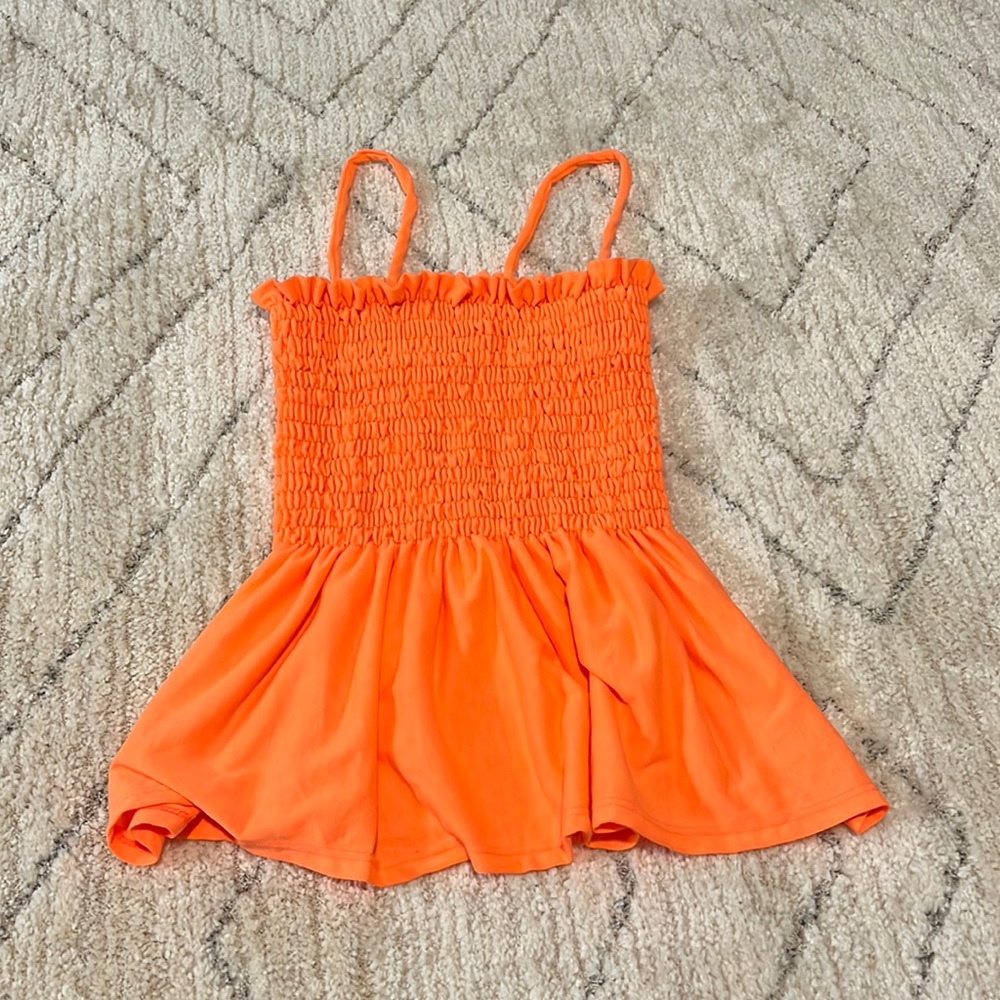 Neon orange tank top